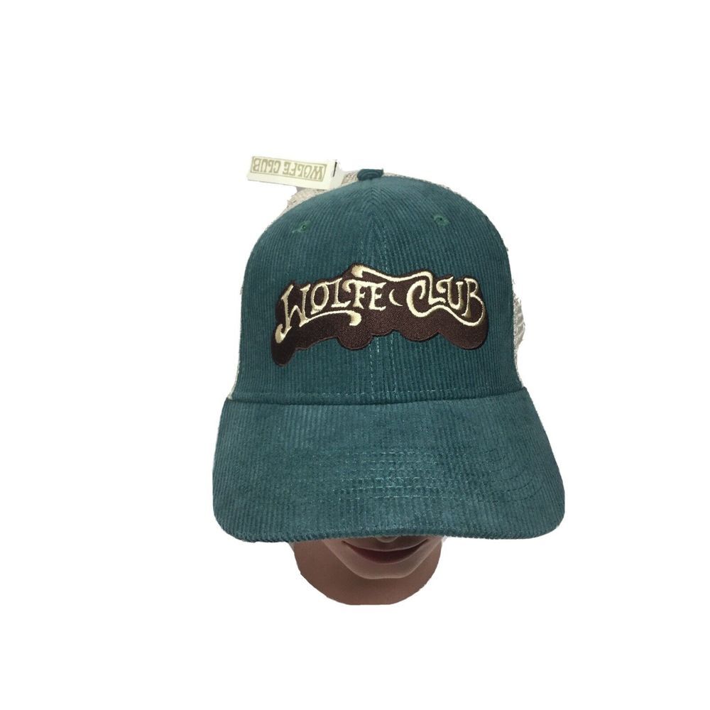 Wolfe Club Coffee SnapBack Hat Logo Green Mesh Back Baseball‎ Cap
